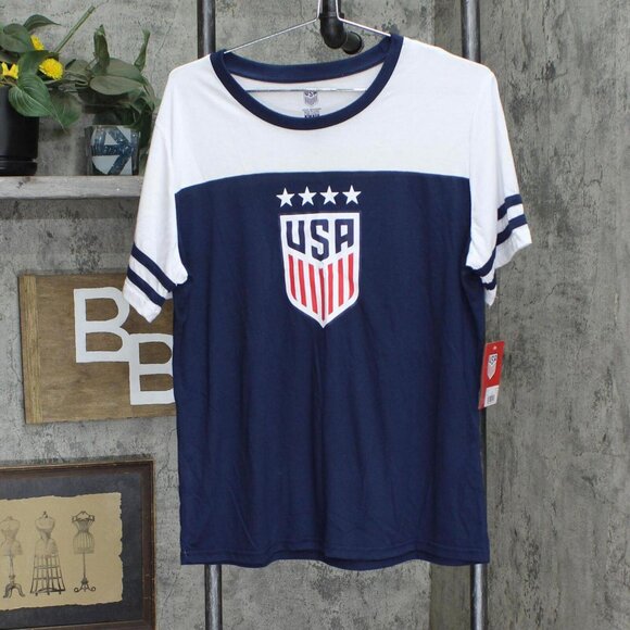 USA Navy and White Jersey with Breathable Fabric and Athletic Fit - Picture 2 of 4